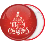 Christmas tree wishes red badge button