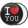 Κλασσική κονκάρδα I Love You μαύρη