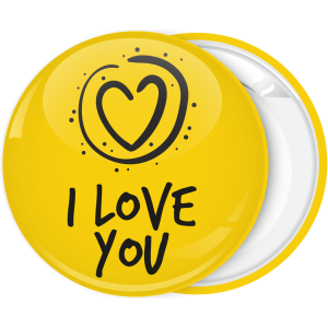 Κονκάρδα Αγίου Βαλαντίνου I Love you κίτρινη