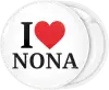 christening badge button Ι love nona