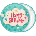 Cloud Happy birthday  badge button