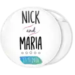 K&omicron;&nu;&kappa;ά&rho;&delta;&alpha; &gamma;ά&mu;&omicron;&upsilon; Save the date names art