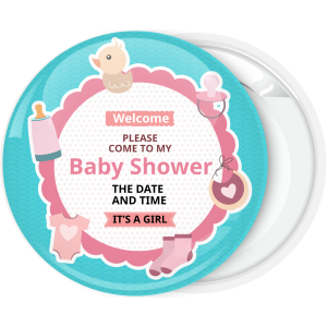 Κονκάρδα πρόσκληση σε baby shower it is a girl
