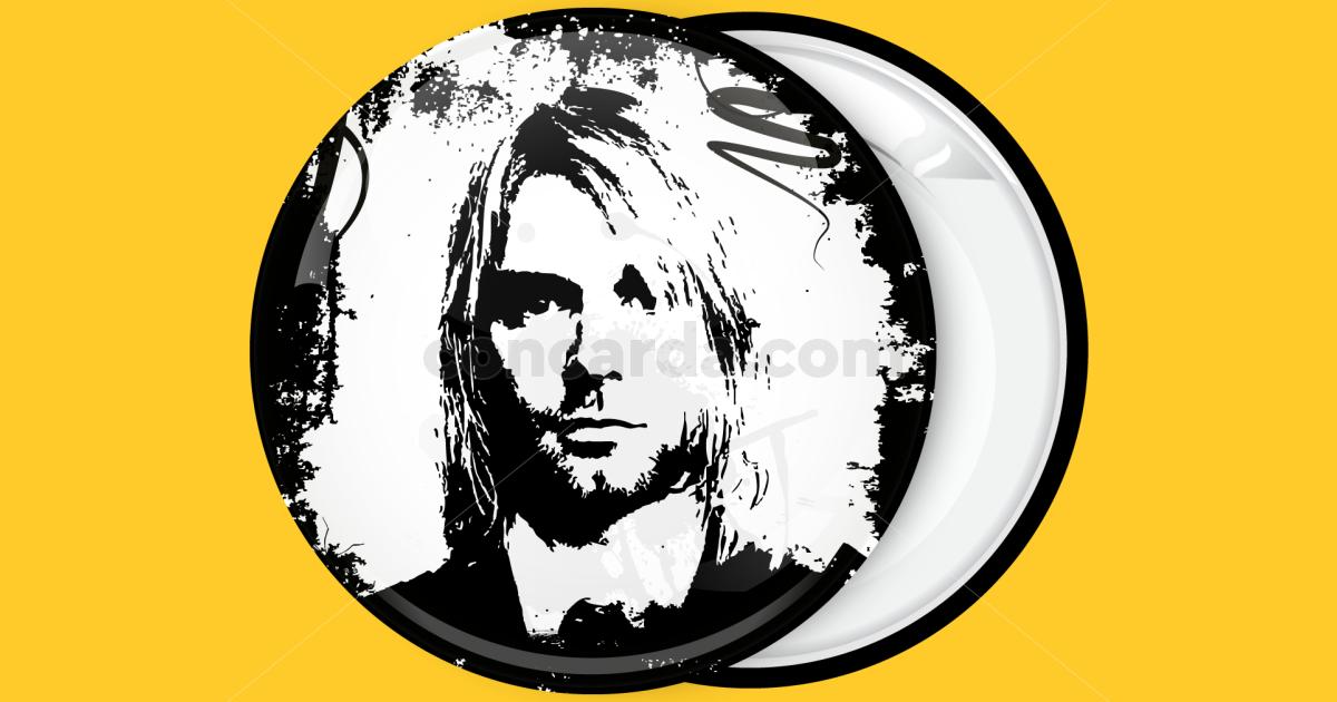 Kurt Cobain classic badge button