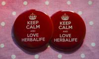 Διαφημιστικές κονκάρδες Keep Calm and Love HerbalLife