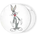 Happy bugs bunny badge button