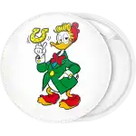 Gastone Duck green coat badge button