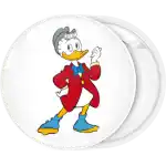 Gastone Duck red coat badge button