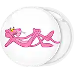 Pink panther collection badge button