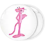 Classic badge button pink panther