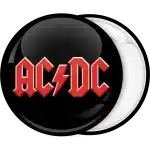 AC DC badge button