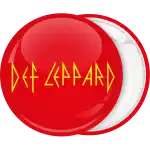 Red badge button Def Leppard