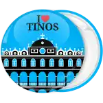 &Tau;&omicron;&upsilon;&rho;&iota;&sigma;&tau;&iota;&kappa;ή &kappa;&omicron;&nu;&kappa;ά&rho;&delta;&alpha; I Love Tinos &epsilon;&kappa;&kappa;&lambda;&eta;&sigma;ί&alpha; &mu;&alpha;ύ&rho;&eta; &alpha;&pi;ό&chi;&rho;&omega;&sigma;&eta;