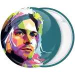 Rock &Kappa;&omicron;&nu;&kappa;ά&rho;&delta;&alpha; Kurt Cobain Art blue