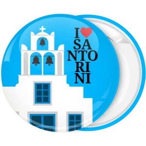 &Tau;&omicron;&upsilon;&rho;&iota;&sigma;&tau;&iota;&kappa;ή &kappa;&omicron;&nu;&kappa;ά&rho;&delta;&alpha; I Love Santorini vertical