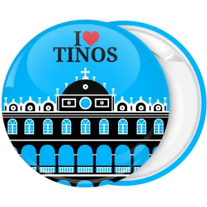 &Tau;&omicron;&upsilon;&rho;&iota;&sigma;&tau;&iota;&kappa;ή &kappa;&omicron;&nu;&kappa;ά&rho;&delta;&alpha; I Love Tinos &epsilon;&kappa;&kappa;&lambda;&eta;&sigma;ί&alpha; &mu;&alpha;ύ&rho;&eta; &alpha;&pi;ό&chi;&rho;&omega;&sigma;&eta;