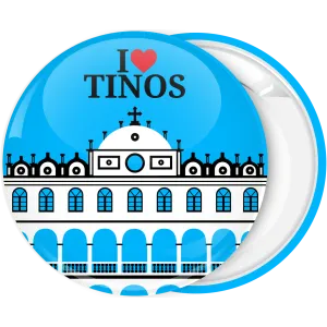 &Tau;&omicron;&upsilon;&rho;&iota;&sigma;&tau;&iota;&kappa;ή &kappa;&omicron;&nu;&kappa;ά&rho;&delta;&alpha; I Love Tinos &epsilon;&kappa;&kappa;&lambda;&eta;&sigma;ί&alpha; &lambda;&epsilon;&upsilon;&kappa;ή &alpha;&pi;ό&chi;&rho;&omega;&sigma;&eta;