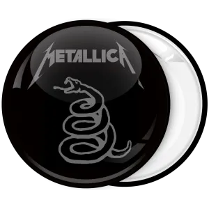 Metallica music heavy metal band badge  black album
