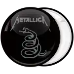 Metallica music heavy metal band badge  black album