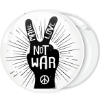 Κονκάρδα χέρι της ειρήνης με μήνυμα Make Love not War