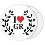 Τουριστική Κονκάρδα Ι Love GR circle wreath leaves