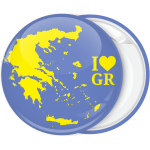 Κονκάρδα Ι Love GR χάρτης Ελλάδας μωβ