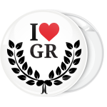 Τουριστική Κονκάρδα Ι Love GR antique bold wreath leaves 