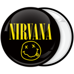 NIRVANA Pin Button Badge Rock Grunge Band Kurt Cobain Dave Grohl Music