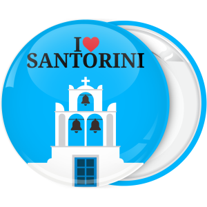 Τουριστική κονκάρδα I Love Santorini horizontal