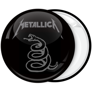 Metallica music heavy metal band badge  black album