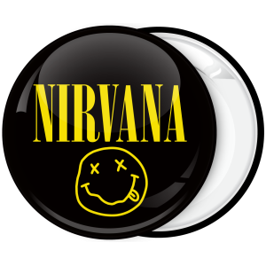 NIRVANA Pin Button Badge Rock Grunge Band Kurt Cobain Dave Grohl Music