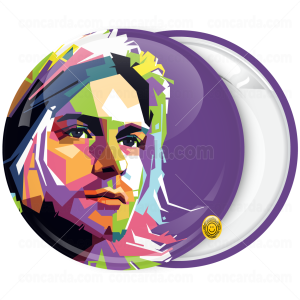 Rock Κονκάρδα Kurt Cobain Art pink