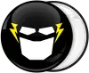 Flash mask badge button black 