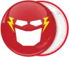 Flash mask badge button red