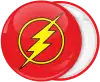 Flash thunder yellow badge button 