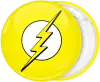 Flash thunder yellow badge button 