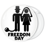 Κονκάρδα για bachelor Freedom Day λευκή