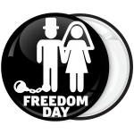 Κονκάρδα για bachelor Freedom Day μαύρη