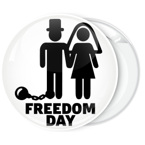Κονκάρδα για bachelor Freedom Day λευκή