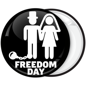 Κονκάρδα για bachelor Freedom Day μαύρη