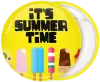 Its summer time yellow badge button 