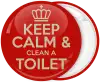 Κονκάρδα για bachelor γαμπρού Keep Calm and Clean a toilet
