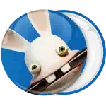 Badge button Rayman Raving Rabbids face