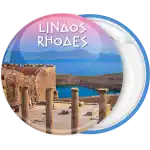Tourist badge button Acropolis Lindos Rhodes