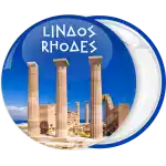 Tourist badge button Acropolis Lindos Rhodes