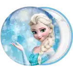 Frozen Elsa badge button