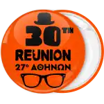 Charlie Chaplin Reunion badge button