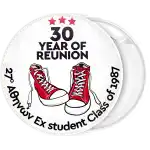 Reunion badge button shoes stars