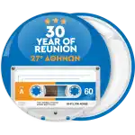 Reunion badge button cassette Hi Fi low noise