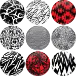 Patterns Twenty One Pilots badge buttons
